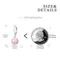 wholesale 925 Sterling Silver Pink Opal Round Drop Earrings for Women Girls-0-14