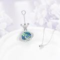 wholesale 925 Sterling Silver Moon & Star Urn Pendant Keepsake Memorial Jewelry with Funnel and Fill Kit-0-2