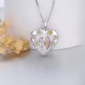 TOUPOP Sterling Silver Heart Locket Sister Jewelry Gifts-0-1