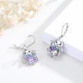 wholesale 925 Sterling Silver Heart-Shaped Mermaid Scale Drop Earrings for Women and Girls-0-1