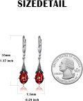 wholesale Sterling Silver Austrian Crystal Vintage Drop Dangle Leverback Earrings-0-46