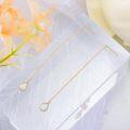 wholesale 14K Gold Opal Teardrop Threader Earrings - Elegant Long Dangle s for Her-0-2