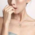 wholesale 925 Sterling Silver Yoga Heart Pendant Necklace-0-1