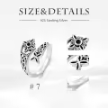 TOUPOP Sterling Silver Witches Knot Celtic Knot Ring Witch Jewelry Gift-0-1