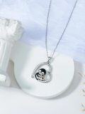 wholesale 925 Sterling Silver Penguin Heart-Shaped Pendant Necklace for Women-0-3