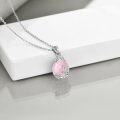 wholesale Sterling Silver Crystal Filigree Teardrop Pendant Necklace-0-59