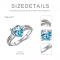 TOUPOP Sterling Silver Crystal Cross Ring Religion Jewelry Gift For Women-0-3