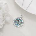 wholesale 925 Sterling Silver Abalone Shell Eye of Horus Scarab Pendant Necklace-0-3