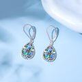 wholesale 925 Sterling Silver Teardrop Abalone Shell Dragonfly Drop Earrings-0-1