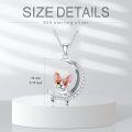 wholesale 925 Sterling Silver Corgi Moon Pendant Necklace, Hypoallergenic, Tarnish-Resistant, 20mm Cute Pet Jewelry for Christmas Gifts-0-3