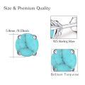 wholesale 925 Sterling Silver Turquoise Stud Earrings-0-5