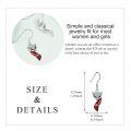 wholesale 925 Sterling Silver Red Enamel Fox Head Drop Earrings Gift for Women Teen Girls Jewelry Accessories-0-2