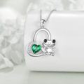 wholesale Sterling Silver Penguin Heart Necklace Sister Friendship Jewelry Gift for Women-0-2