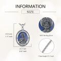 wholesale 925 Sterling Silver Saint Jude Medal Prayer Pendant Necklace for Men & Women-0-3