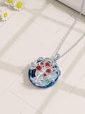 wholesale TOUPOP Tree Of Life Necklaces For Women Family Tree January Birthstone Birthday Ncklace S925 Sterling Silver Garnet Jewelry Birthday Gifts For Girlfriend Wife Her -0-1