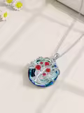 TOUPOP Sterling Silver Garnet Tree Of Life Necklace Women Birthday Gift-0-1