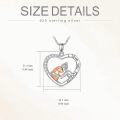 wholesale 925 Sterling Silver Heart Love Forever Couple Pendant Necklace-0-4
