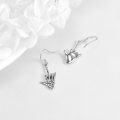 wholesale 925 Sterling Silver Middle Finger Dangle Earrings Punk Rock Statement  for Her-0-2