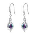 TOUPOP Sterling Silver Birthstone Earrings Infinity Love Jewelry Gift-0-0