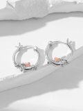 wholesale 925 Sterling Silver Dachshund Hoop Earrings for Women – Hypoallergenic, 10mm, 3g Pair-0-1