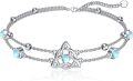 wholesale 925 Sterling Silver Celtic Moonstone Knot Bracelet with 7 Chain & Extender-0-0