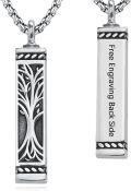 wholesale  Tree of Life Engraved Cremation Urn Keepsake Pendant with Free Backside Inscription -0-0