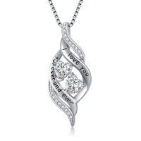 TOUPOP 925 Sterling Silver Infinity Love Pendant Necklace Gift for Women-undefined