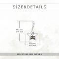 wholesale 925 Sterling Silver Star-Shaped Black Cat Drop Earrings with Leverback Closure - Cute Animal Jewelry for Women and Girls-0-3