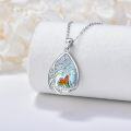 wholesale 925 Sterling Silver Moonstone Parrot Tree of Life Pendant Necklace - Mother Daughter s for Mom & Girls-0-4