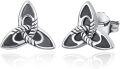 wholesale 925 Sterling Silver Celtic Knot Trinity Stud Earrings for Men & Women - Irish -0-0