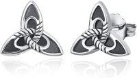 wholesale 925 Sterling Silver Celtic Knot Trinity Stud Earrings for Men & Women - Irish -Trinity