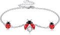 wholesale 925 Sterling Silver Red Ladybug Charm Bracelet for Women-0-0