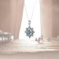 wholesale 925 Sterling Silver Turquoise Star Pendant Necklace for Women Bohemian Style Western s-0-3