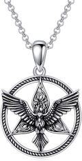 wholesale 925 Sterling Silver Metal Phoenix Bird Pendant Necklace Gift for Women and Girls Valentines Day Present-0-0