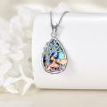 wholesale 925 Sterling Silver Abalone Shell Mermaid Tree of Life Pendant Necklace-0-3