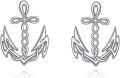 wholesale 925 Sterling Silver Anchor Stud Earrings for Nautical Enthusiasts-0-0