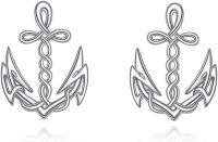 wholesale 925 Sterling Silver Anchor Stud Earrings for Nautical Enthusiasts-Anchor