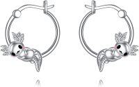 wholesale 925 Sterling Silver Axolotl Koala Paw Print Hoop Earrings for Women and Girls-Axolotl