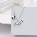 wholesale 925 Sterling Silver Dachshund Dog Love Charm Necklace for Women Girls Pet Lover -0-2