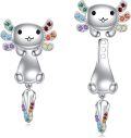 wholesale 925 Sterling Silver Angel Cat Dangle Studs Earings for Women Girls Gift Set-0-0