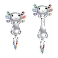 wholesale 925 Sterling Silver Angel Cat Dangle Studs Earings for Women Girls Gift Set-Axolotl