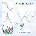 wholesale 925 Sterling Silver Abalone Shell Mountain Faith Pendant Necklace for Women-0-3