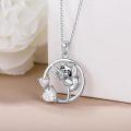 wholesale 925 Sterling Silver Sloth & Heart Charm Pendant Necklace - Gifts for Her-0-3