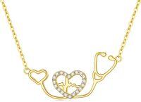 wholesale 14K Gold Stethoscope & Heartbeat Pendant Necklace for Nurses - 16 + Extender Chain-Style-2