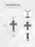 wholesale 925 Sterling Silver Saint Michael Cross Religious Medal Pendant Necklace for Women and Men-0-1