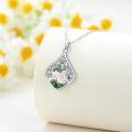 wholesale Filigree Teardrop Necklace 925 Sterling Silver Teardrop Gemstone Pendant Jewelry Gifts For Women -0-3