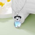 wholesale 925 Sterling Silver Moonstone Dog Pendant Necklace for Women - Memorial s-0-2