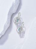 wholesale 925 Sterling Silver Seahorse Turquoise Clip Earrings White Gold Plated Ocean Jewelry For Women-0-4