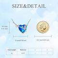 wholesale 925 Sterling Silver Blue Crystal Heart with Arrow and Paper Plane Pendant Necklace-0-4
