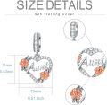 wholesale 925 Sterling Silver & 5A Zirconia Rose Flower Aunt Charm for Niece - Forever Love Gift-0-4